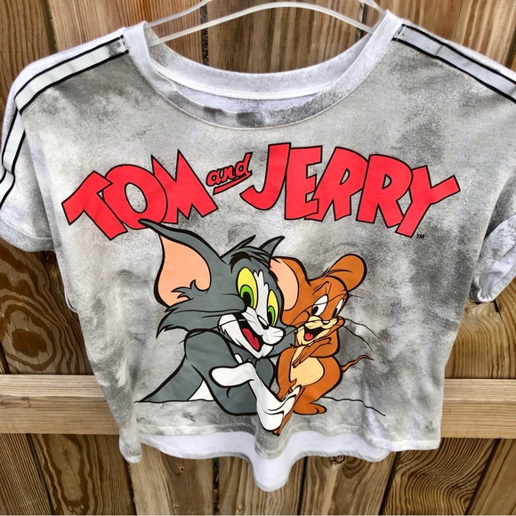 Tom & Jerry Tee Shirt Short Sleeve Graphic Juniors Size 21 - Picture 4 of 10